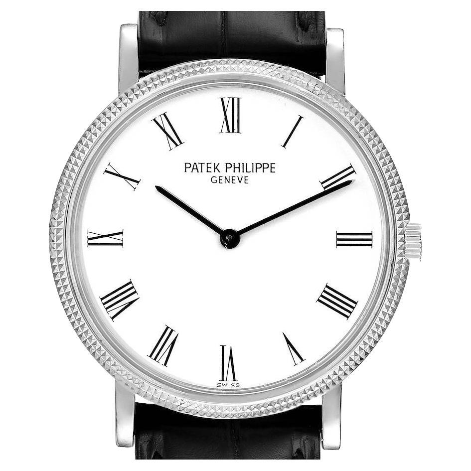 Patek Philippe Calatrava White Gold Automatic Mens Watch 5120 For Sale