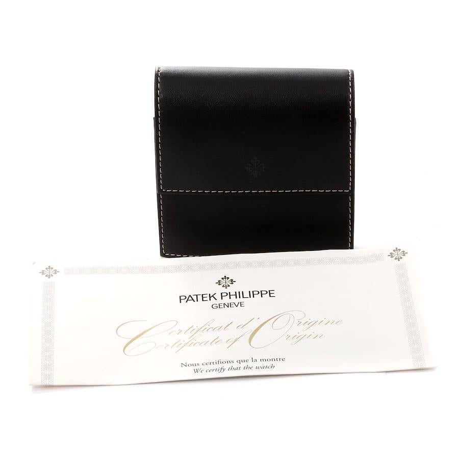Patek Philippe Calatrava White Gold Black Dial Mens Watch 5153G Pouch Papers For Sale 5