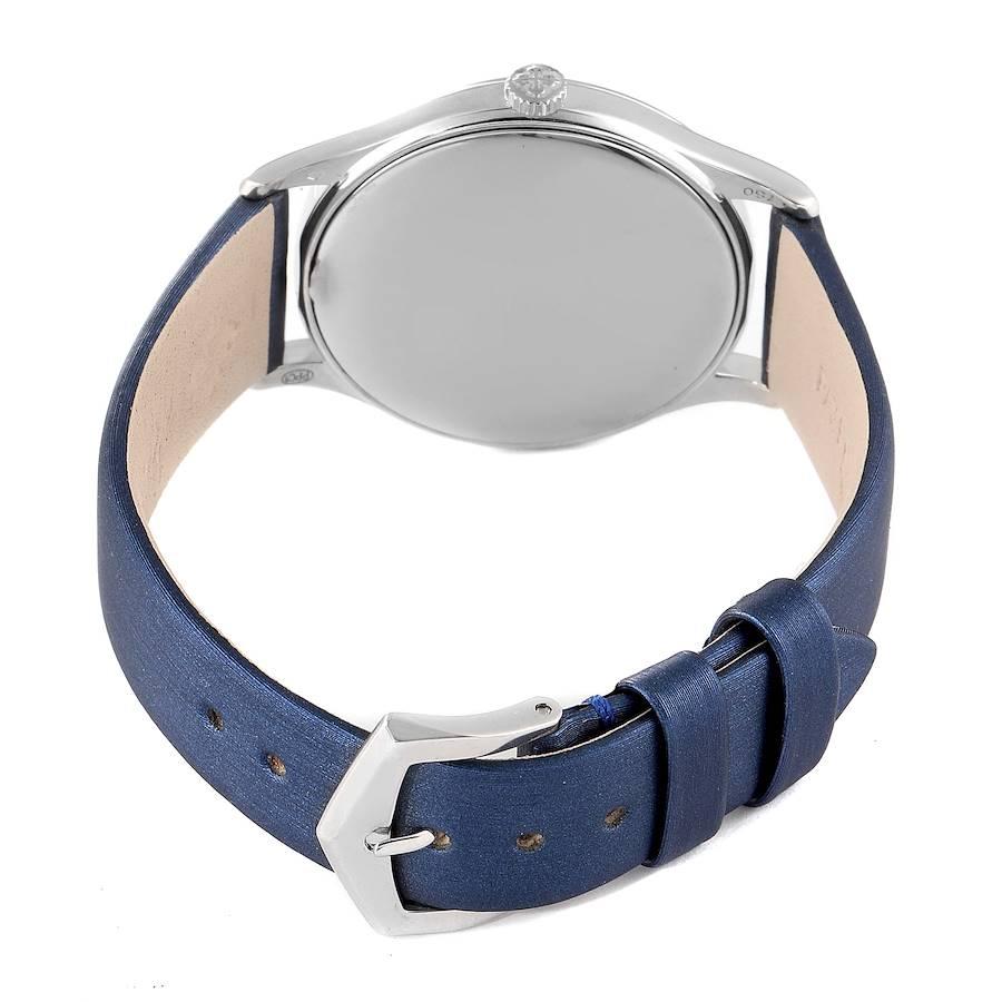 Patek Philippe Calatrava White Gold Blue Dial Diamond Ladies Watch 4896 For Sale 1