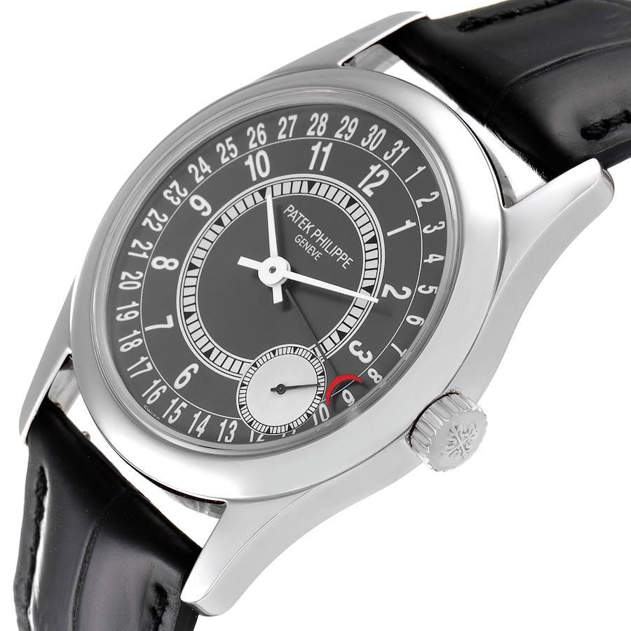 Patek Philippe Calatrava White Gold Grey Dial Mens Watch 6000 For Sale 1
