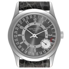 patek 6000 Patek Philippe Calatrava White Gold Grey Dial Mens Watch 6000