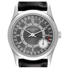 Patek Philippe Calatrava White Gold Grey Dial Mens Watch 6000