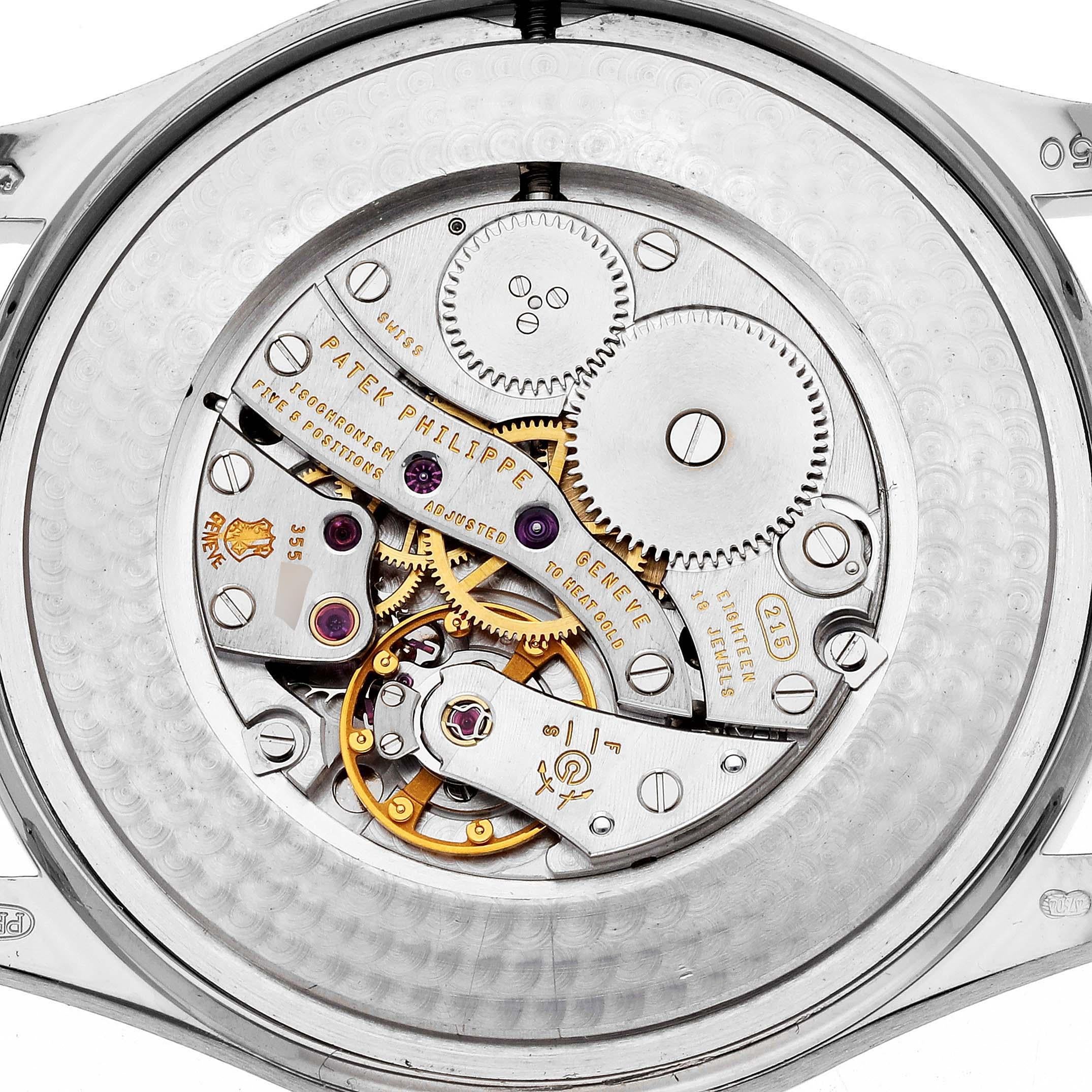 Men's Patek Philippe Calatrava White Gold Mechanical Mens Watch 5196G For Sale