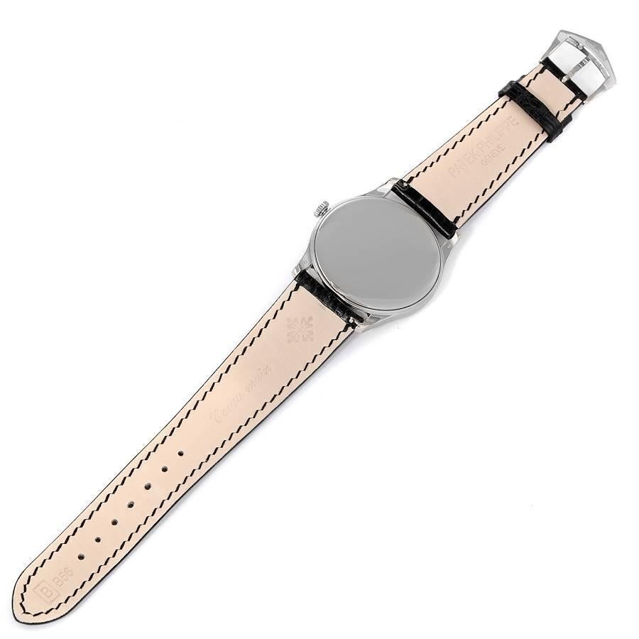 Mechanische Herrenuhr 5196G von Patek Philippe Calatrava aus Weißgold im Angebot 6