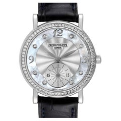 Patek Philippe Calatrava White Gold MOP Diamond Ladies Watch 4959