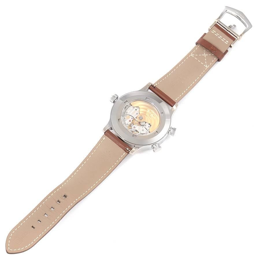 Herrenuhr, Patek Philippe Calatrava, Weißgold, Pilot, Reisezeit 5524 im Angebot 7