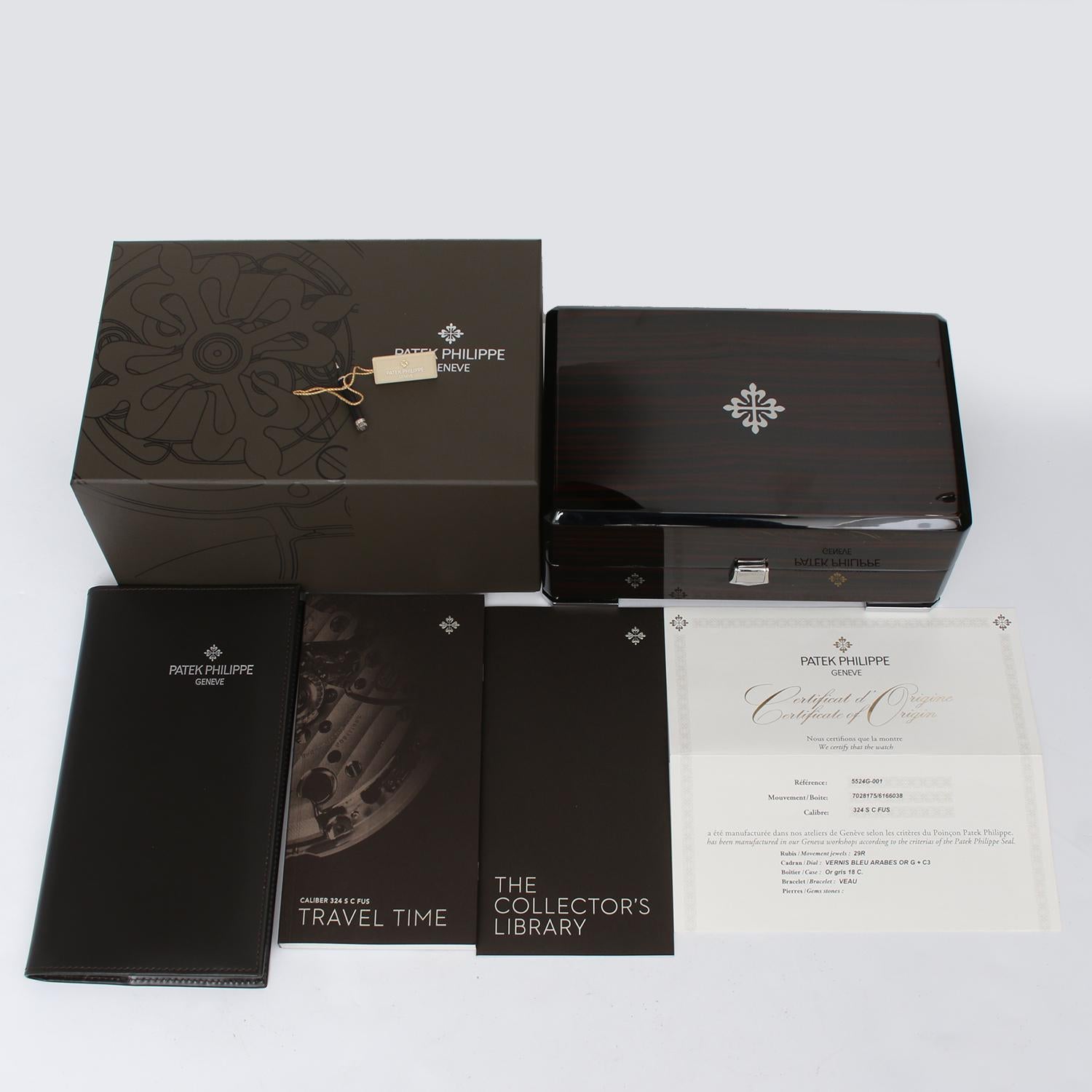 Patek Philippe Calatrava White Gold Pilot Travel Watch Ref. 5524 G 1