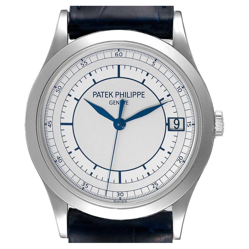 Patek Philippe Calatrava White Gold Silver Dial Automatic Mens Watch 5296 For Sale