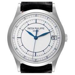 Patek Philippe Calatrava White Gold Silver Dial Automatic Mens Watch 5296