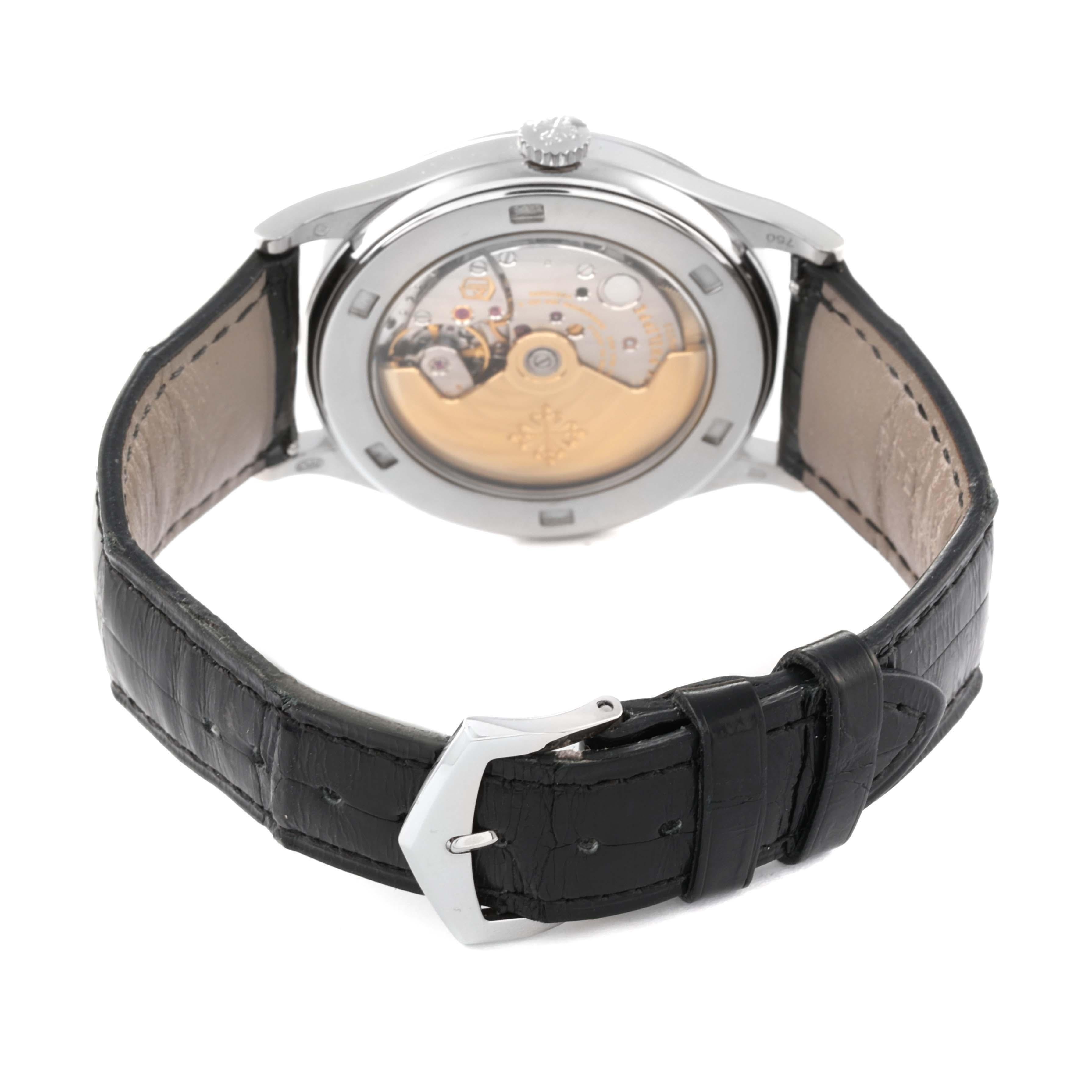 Patek Philippe Calatrava White Gold Silver Dial Mens Watch 5296 Box Papers 4