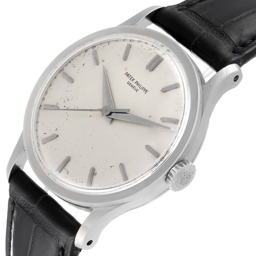 Patek Philippe Calatrava White Gold Vintage Mens Watch 570 Box Papers Pour hommes en vente