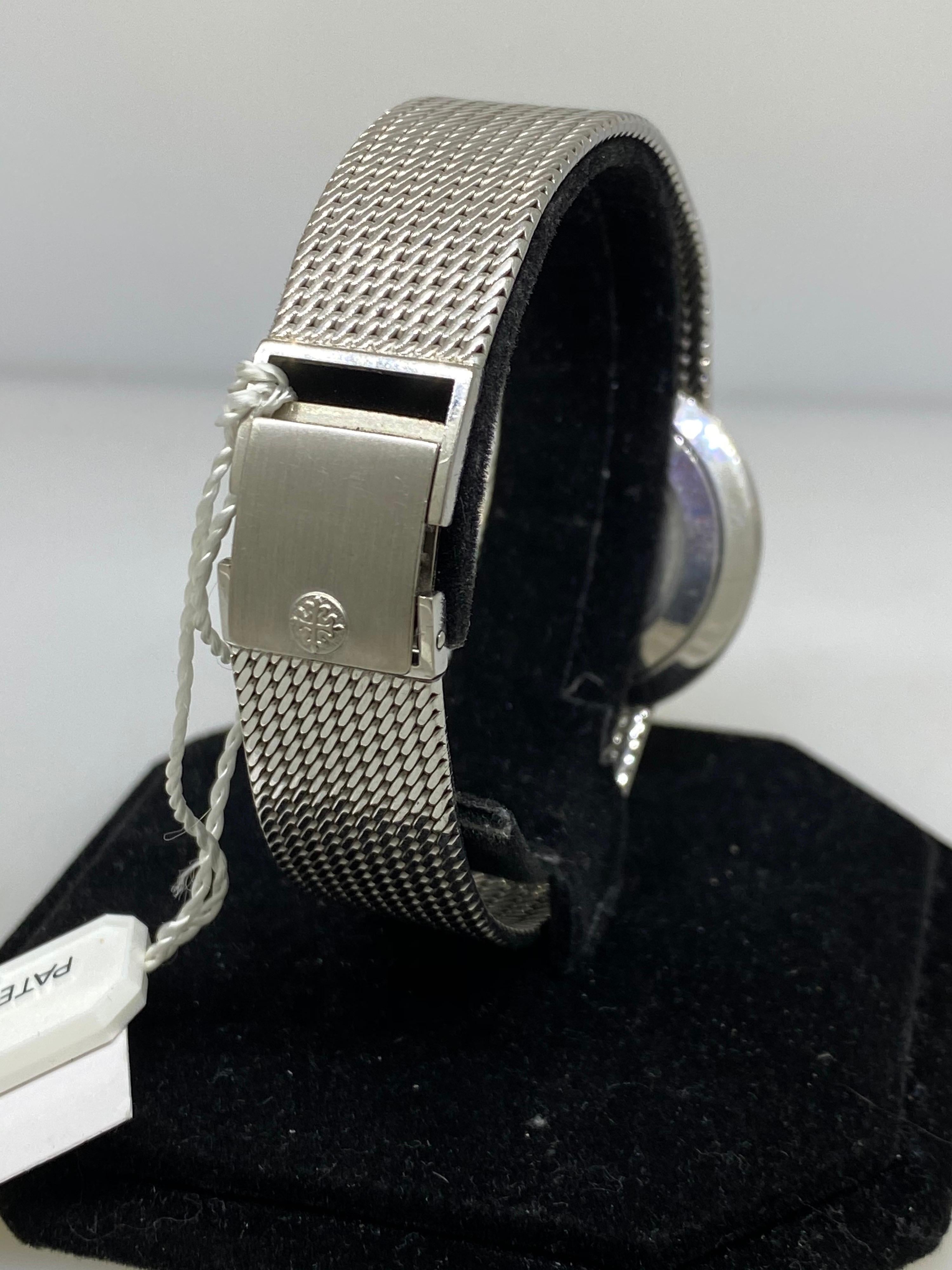 Patek Philippe Calatrava White Gold White Dial Bracelet Men's Watch 3919 For Sale 1