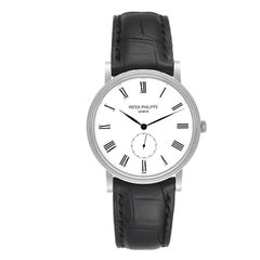 Patek Philippe Calatrava White Gold White Dial Mens Watch 5116