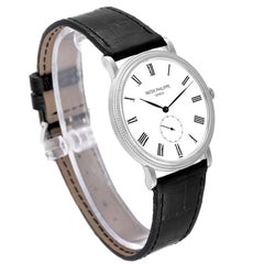 Patek Philippe Calatrava White Gold White Dial Mens Watch 5116