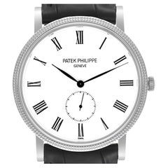 Patek Philippe Calatrava White Gold White Dial Mens Watch 5116