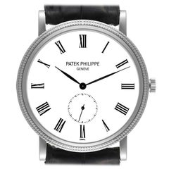 Patek Philippe Calatrava White Gold White Dial Mens Watch 5116 Papers