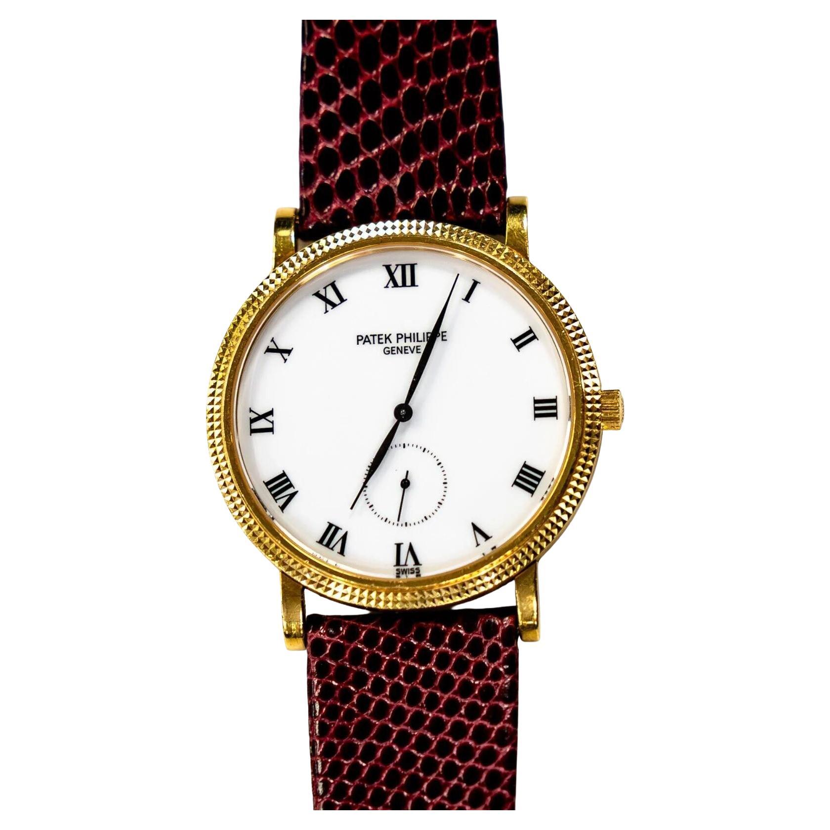 Patek Philippe Calatrava Bianco Orologio Unisex per Adulti - 3919J in vendita