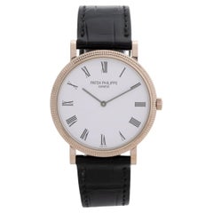 Patek Philippe Calatrava Wristwatch Ref 5120G, 18K White Gold, White Enamel Dial