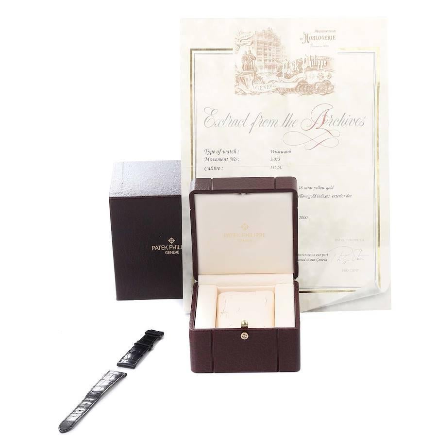 Patek Philippe Calatrava Yellow Gold Automatic Mens Watch 3998 Box Papers For Sale 4