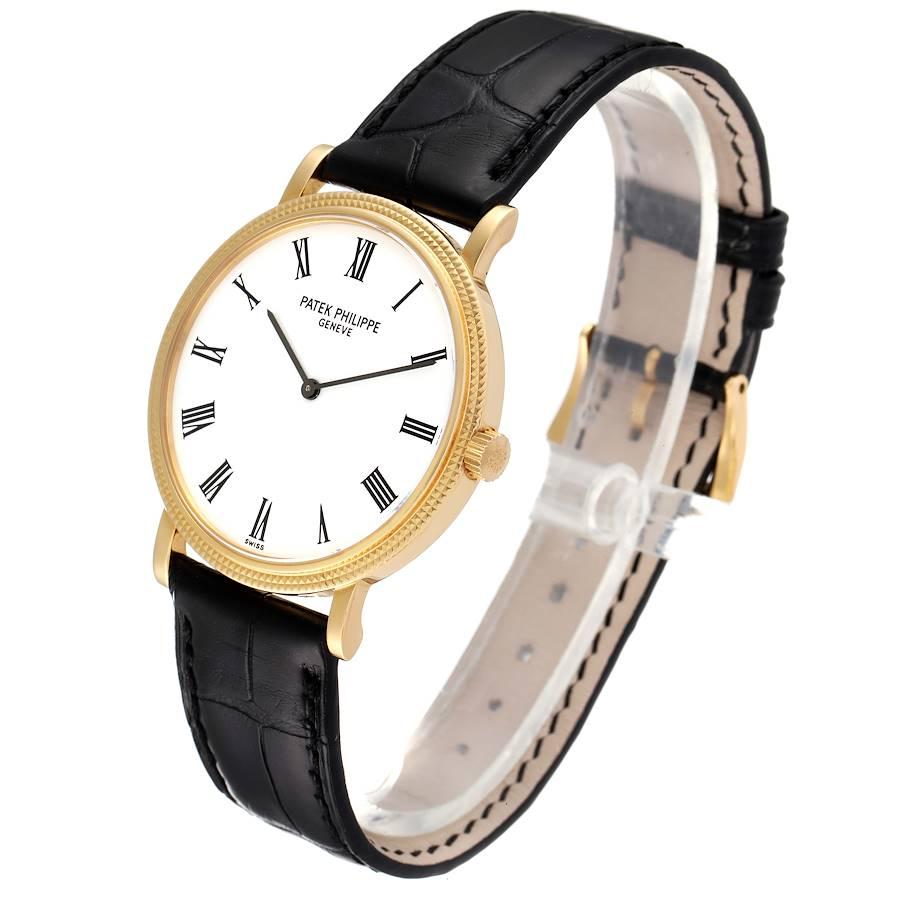 Patek Philippe Calatrava Yellow Gold Automatic Mens Watch 5120 In Excellent Condition In Atlanta, GA