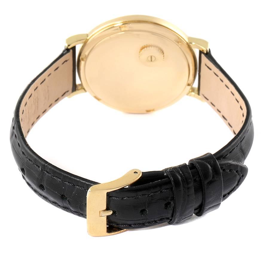 Vintage Herrenuhr 3569 von Patek Philippe Calatrava, Gelbgold, schwarzes Zifferblatt im Angebot 5