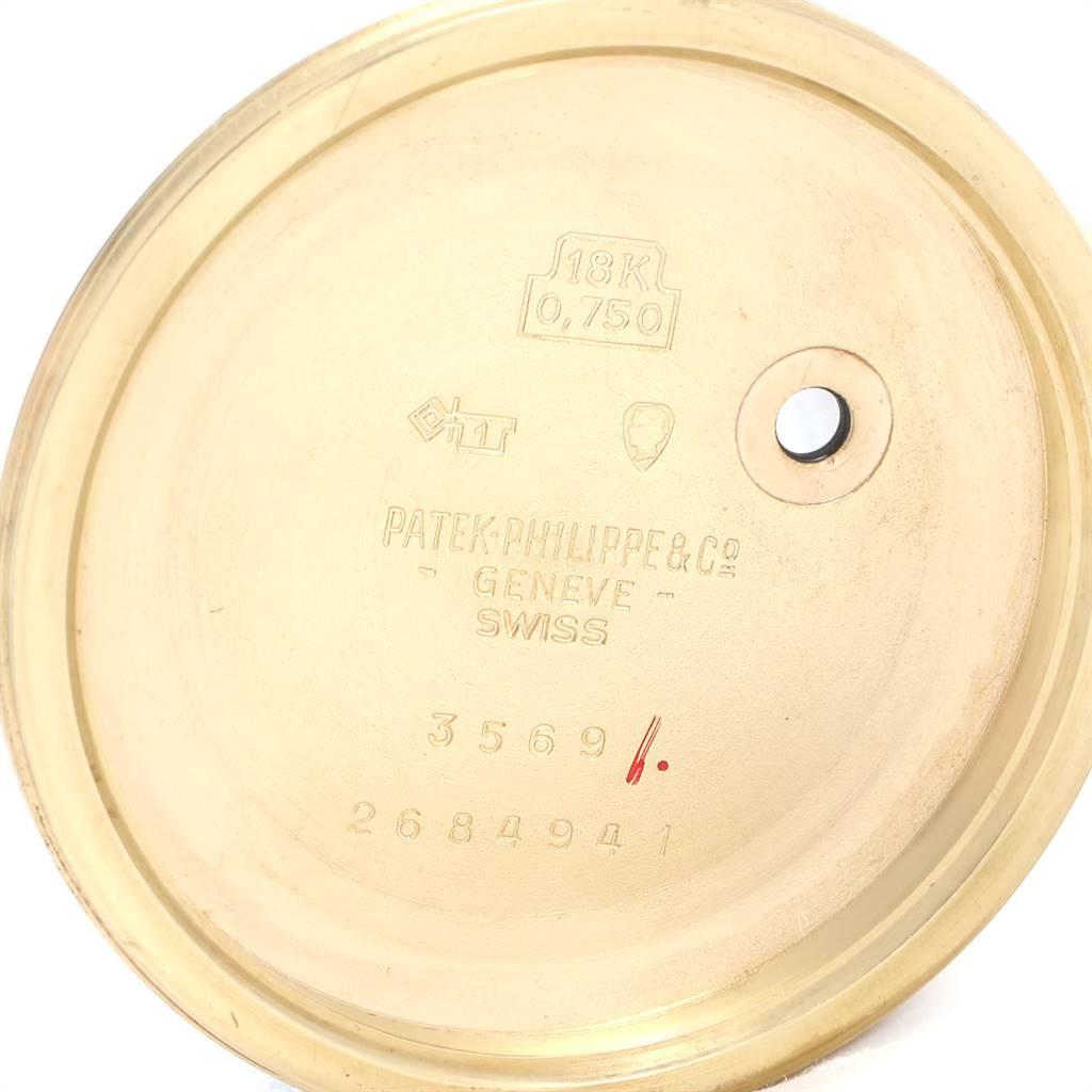 Patek Philippe Calatrava Yellow Gold Blue Dial Vintage Men's Watch 3569 For Sale 1
