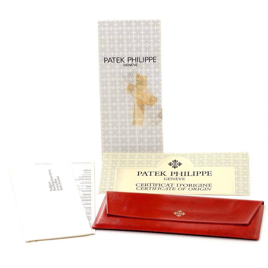 Patek Philippe Calatrava Yellow Gold Blue Dial Vintage Mens Watch 3611 Papers For Sale 4