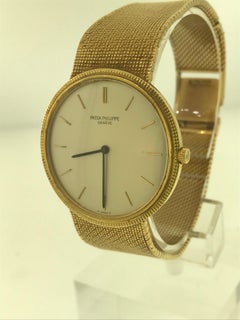 Patek Philippe Calatrava Yellow Gold Bracelet Silver Dial Men's Watch 3520DJ/1!!