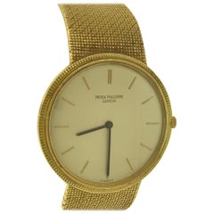 Patek Philippe Calatrava Yellow Gold Bracelet Silver Dial Men's Watch 3520DJ/1!!