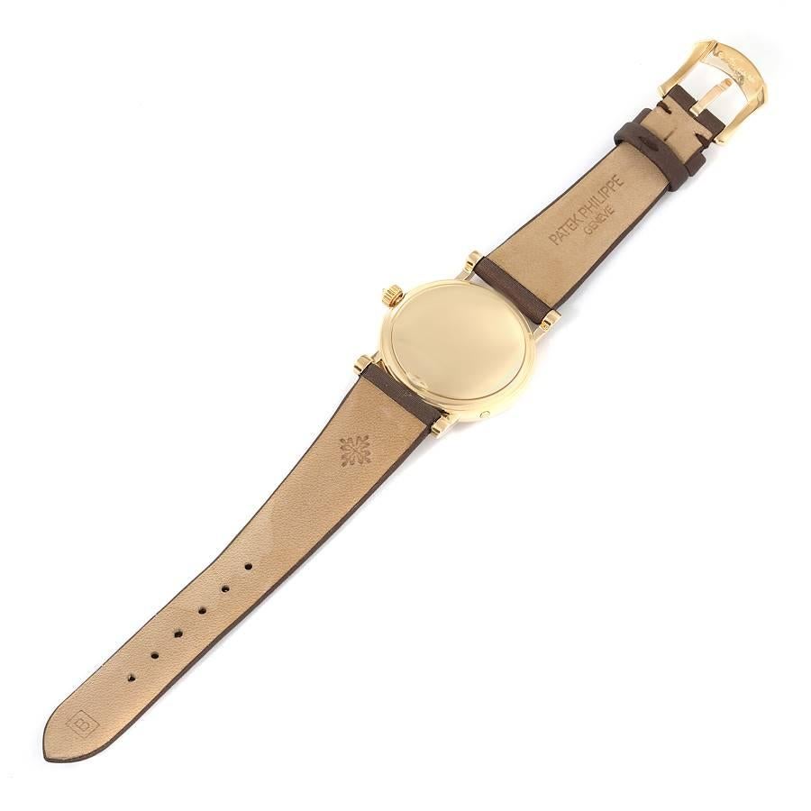 Patek Philippe Calatrava Yellow Gold Bronze Diamond Dial Ladies Watch 4858 For Sale 3