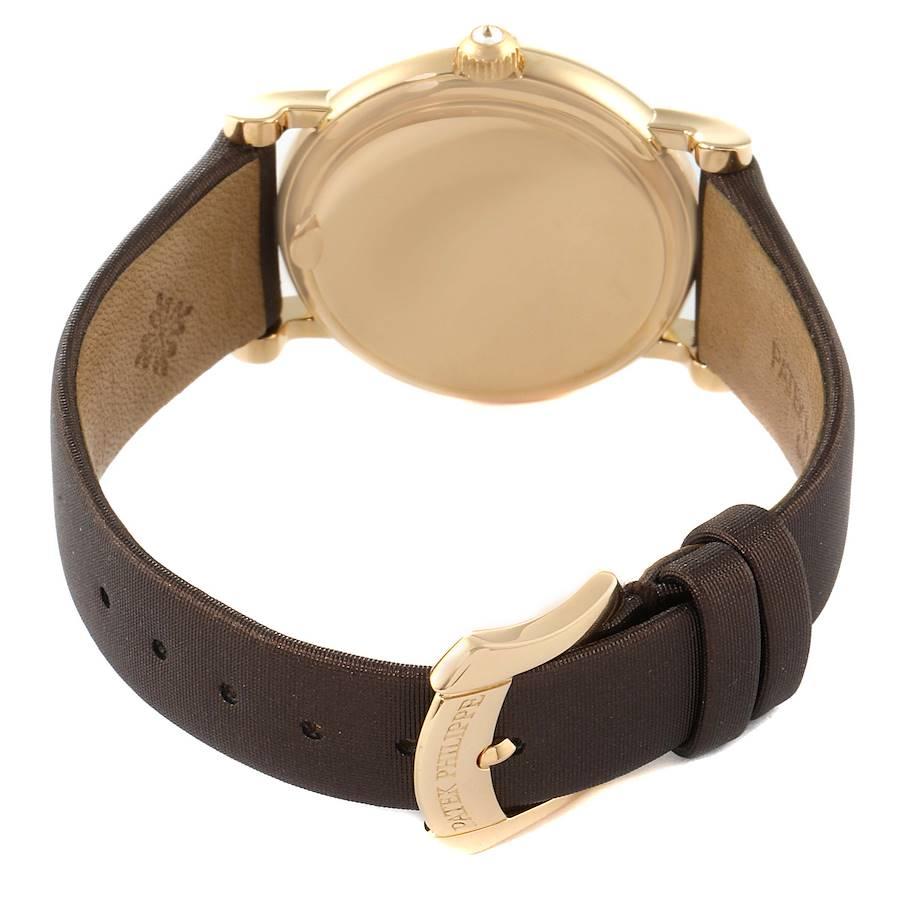 Patek Philippe Calatrava Yellow Gold Bronze Diamond Dial Ladies Watch 4858 For Sale 1