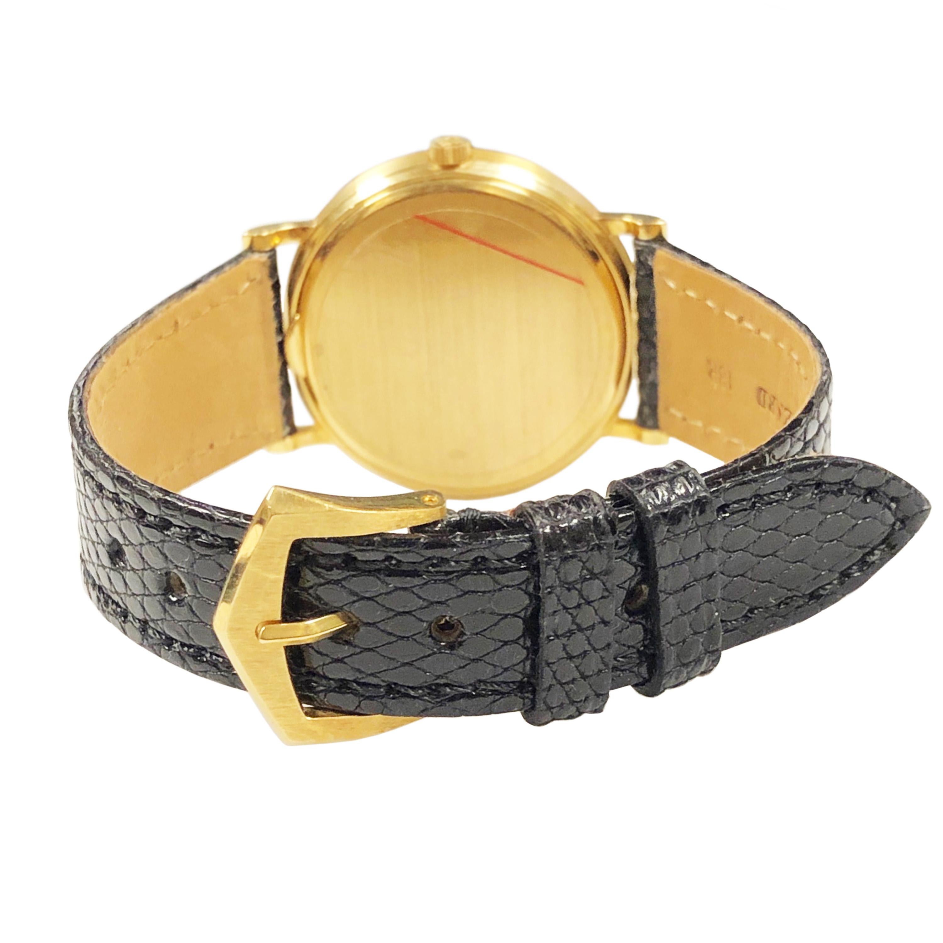 Women's or Men's Patek Philippe Calatrava Yellow Gold Hobnail Bezel Ref 3944 Gents Quartz Watch