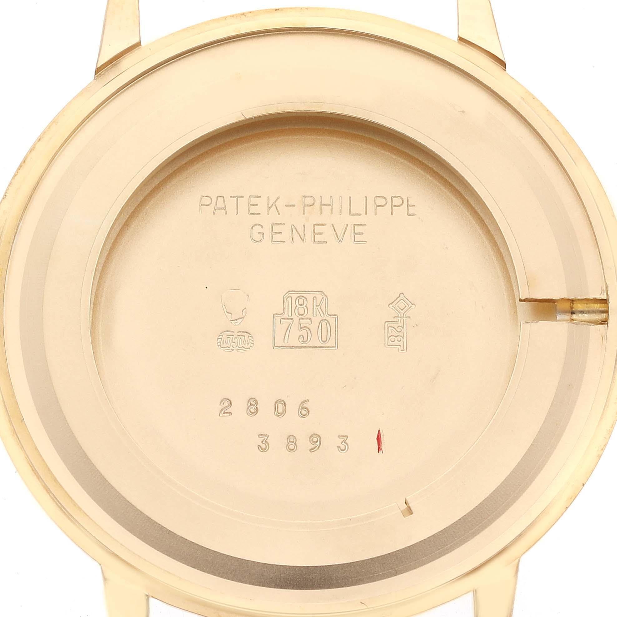 Patek Philippe Calatrava Yellow Gold Ivory Dial Mens Watch 3893 1