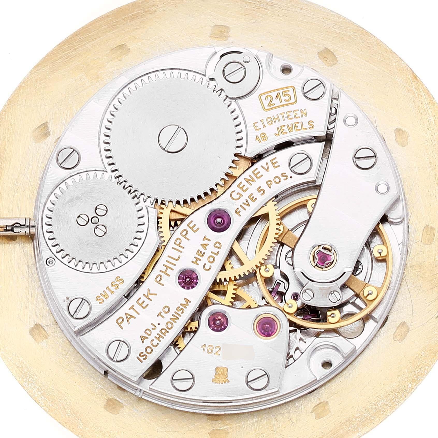 Patek Philippe Calatrava Yellow Gold Ivory Dial Mens Watch 3893 Pouch Papers 3