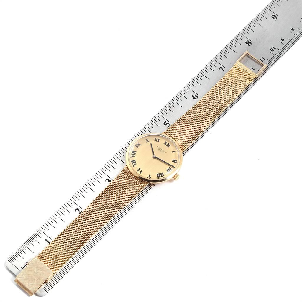 Patek Philippe Calatrava Yellow Gold Mesh Bracelet Men's Watch 3562 For Sale 3