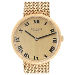 Patek Philippe Calatrava Yellow Gold Mesh Bracelet Men's Watch 3562