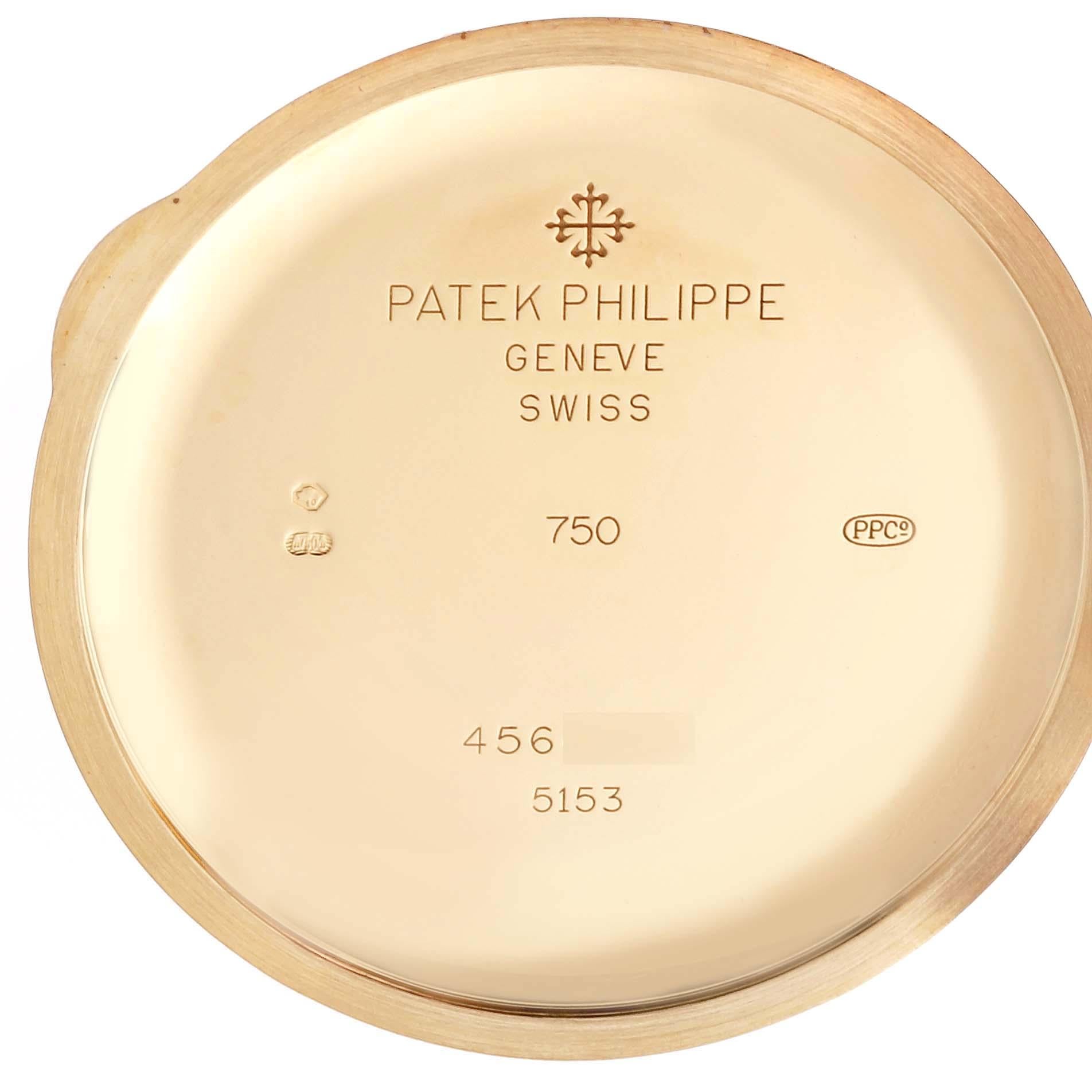 Patek Philippe Calatrava Yellow Gold Silver Dial Mens Watch 5153J Papers In Excellent Condition For Sale In Atlanta, GA