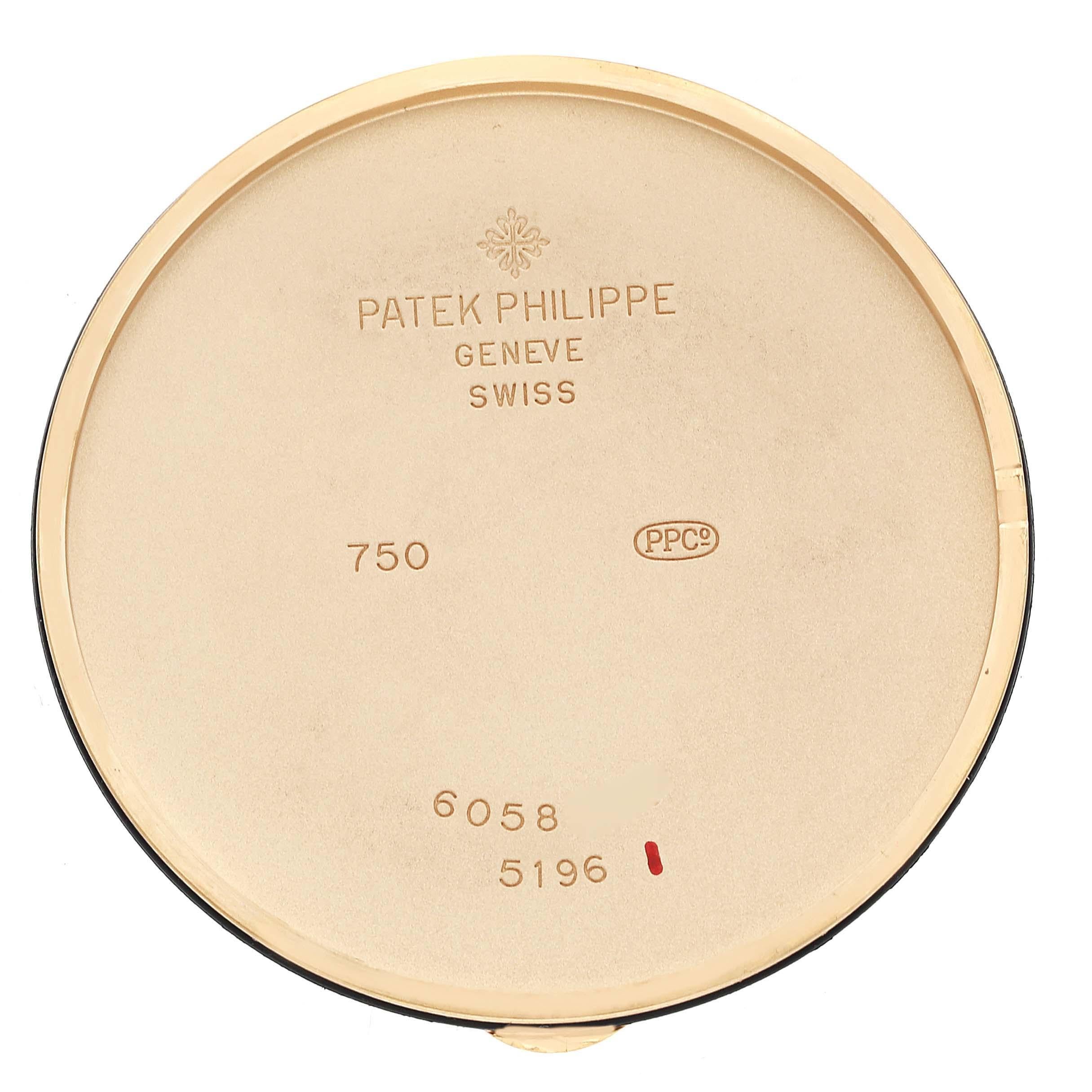 Patek Philippe Calatrava Yellow Gold Silver Dial Mens Watch 5196 2
