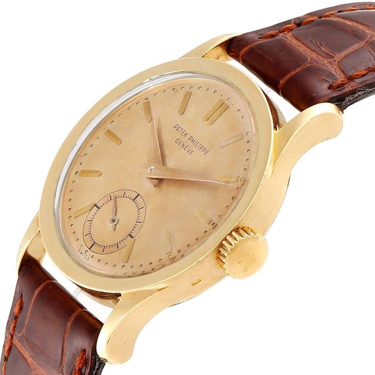 Patek Philippe Calatrava Yellow Gold Vintage Men’s Watch 2545 For Sale