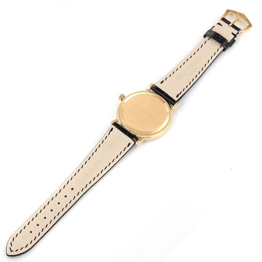 Patek Philippe Calatrava Diamantuhr 5006 Papiere aus Gelbgold mit weißem Zifferblatt und weißem Zifferblatt 6