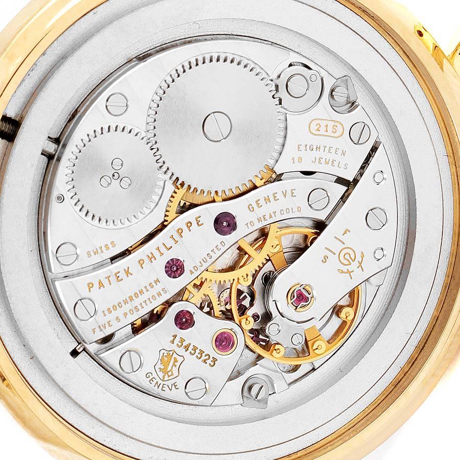 Men's Patek Philippe Calatrava Yellow Gold White Dial Diamond Watch 5006 Papers