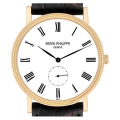 Patek Philippe Calatrava Yellow Gold White Dial Mens Watch 5119