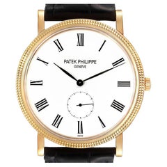 Patek Philippe Calatrava Yellow Gold White Dial Mens Watch 5119