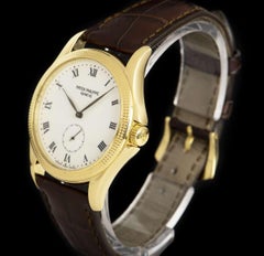 Patek Philippe Calatrava Yellow Gold White Enamel Dial 5115J-001 Watch
