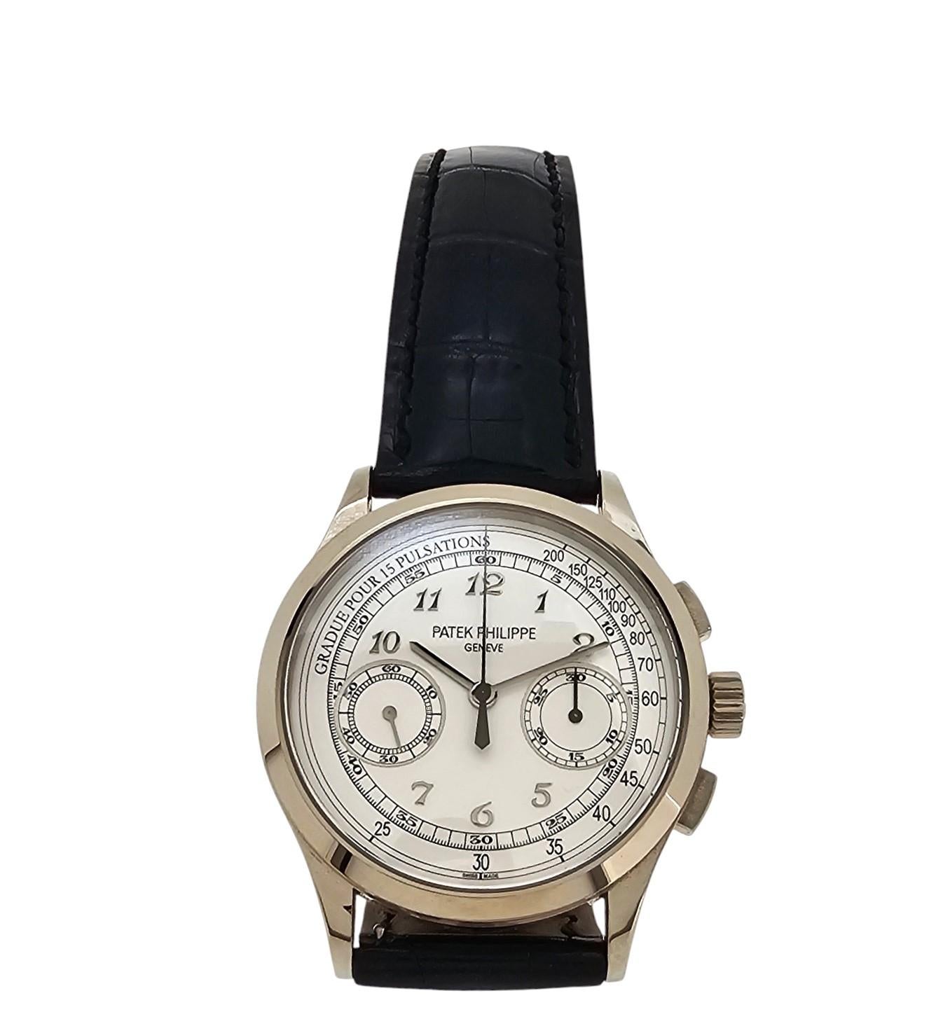Patek Philippe Chronograph 5170G-001 manual-wind -39.5mm Circa 2017 Full Set For Sale 6
