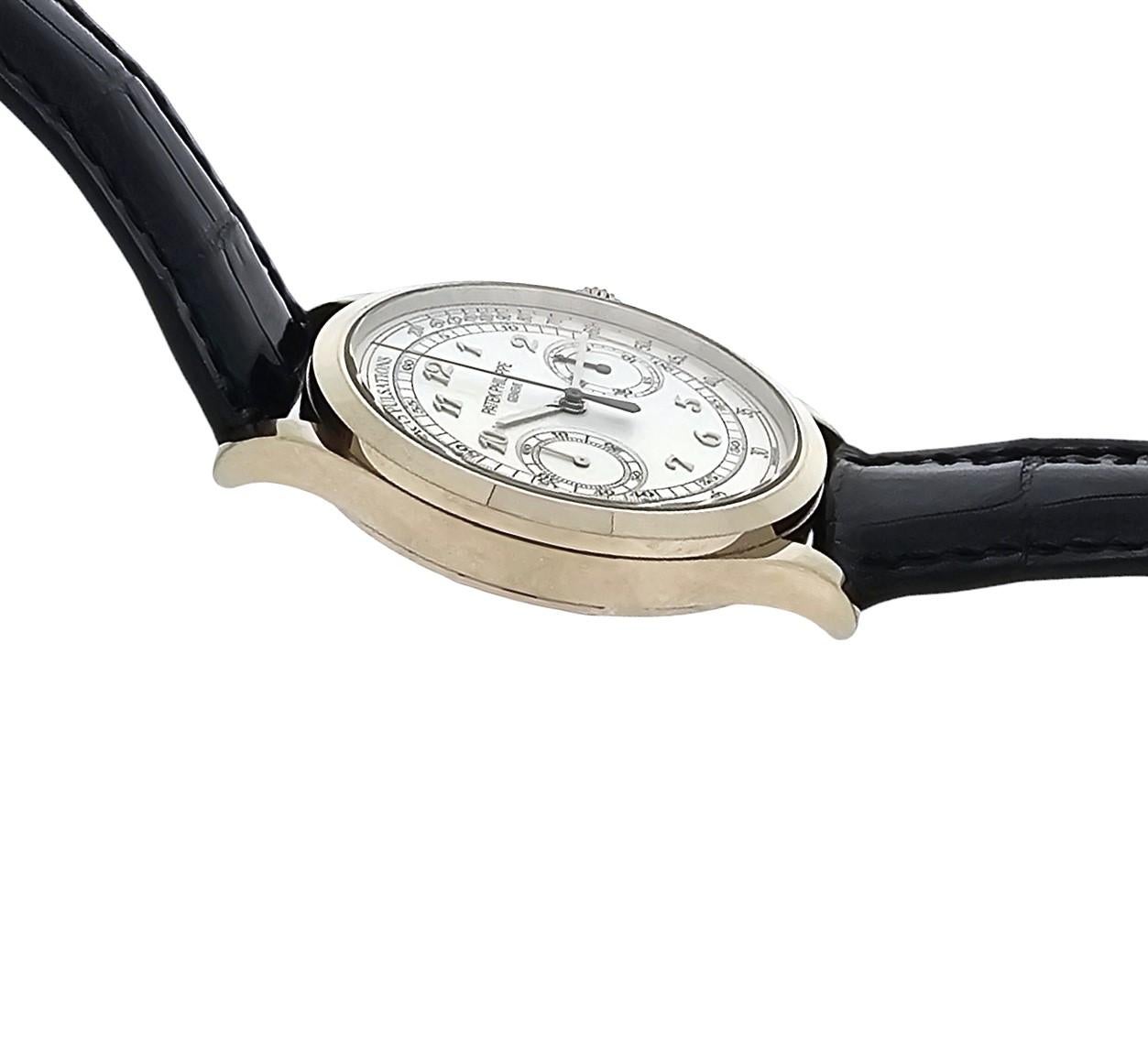 Men's Patek Philippe Chronograph 5170G-001 manual-wind -39.5mm Circa 2017 Full Set For Sale