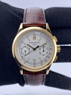 Patek Philippe Chronograph 5170J Silbernes Zifferblatt Herrenuhr Box Papiere