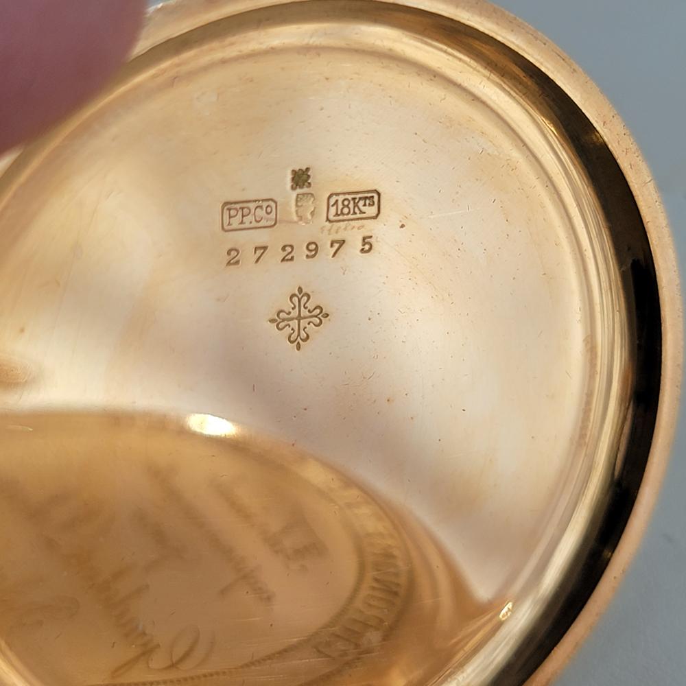 Patek Philippe Chronometro Gondolo 18k Gold Taschenuhr 1910er Jahre mit Schachtel RA184 2