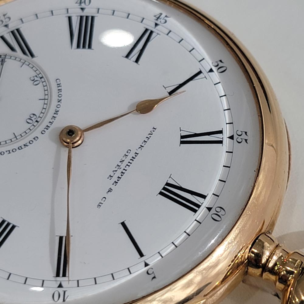 Patek Philippe Chronometro Gondolo 18k Gold Pocket Watch 1910s w Box RA184 1