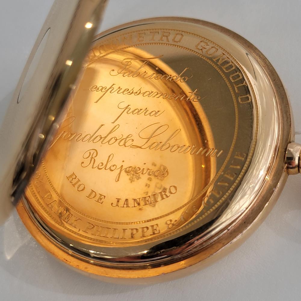 Patek Philippe Chronometro Gondolo 18k Gold Pocket Watch 1910s w Box RA184 4